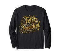 Feliz Navidad Merry Christmas Espanol Elegant Long Sleeve T-Shirt