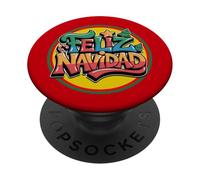 Feliz Navidad Merry Christmas Espanol Graffiti PopSockets Adhesive PopGrip