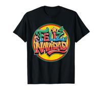 Feliz Navidad Merry Christmas Espanol Graffiti T-Shirt