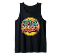 Feliz Navidad Merry Christmas Espanol Graffiti Tank Top