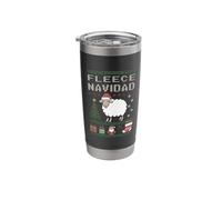 Feliz Navidad Pun - Sheep Farmer Christmas Sheep Herder Stainless Steel Insulated Tumbler