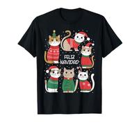Feliz Navidad Spanish Christmas Cats Holidays Kittens T-Shirt