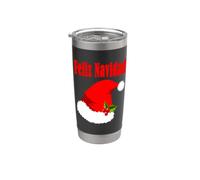 Feliz Navidad Spanish Christmas Santa Hat Stainless Steel Insulated Tumbler