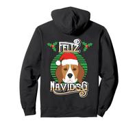 Feliz Navidog Beagle Dog Santa Hat Funny Merry Christmas Pullover Hoodie