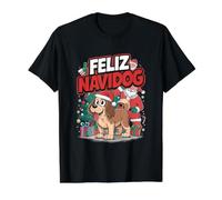 Feliz Navidog - Funny Feliz Navidad Pun Christmas Dog Value Graphic T-Shirt, Men, Black, M