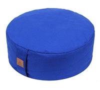 FelizMax Zafu Buckwheat Meditation Cushion,D=33cm/41cm H=14cm,Round Zabuton Meditation Pillow,Yoga Bolster Kneeling Pillow Premium Yoga Pillow Sitting on Floor Zippered Cotton Cover-33cm, Blue