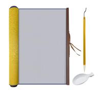 FELLAT Reusable Calligraphy Cloth, No Ink Magic Water Painting Paper for Chinese Calligraphy Practice, Professional Water Drawing Mat Writing Cloth Scroll for Students Beginners Practicin-Yellow