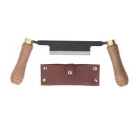 Felled Draw Shave - 4in Straight Draw Straight Draw Shave Tool Woodworking Debarking Hand Tool with Dual Handles, Carbon Steel