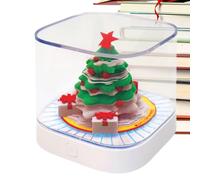Fellflying 3d Calendar,Christmas Tree Paper Sculpture Calendar with Light | Organizer Schedule Notepad for Time Management Family Daily Planning Chore Tracking Classroom Home Kitchen