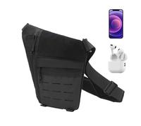 Fellflying Anti Theft Bag | Safety Storage Armpit Bag,Multi-Purpose Nylon Bag Waterproof and Wear-Resistant, Adjustable Strap Bag for Travel Outdoor Wallet Phone Key Anti-Thief