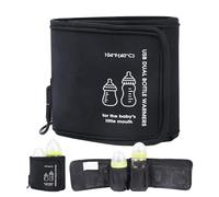 Fellflying Baby Bottle Warmer | USB Rechargable Double Bottle Fast Baby Food Heater,Accurate Temp Control, Warms to Body Temperature in Minutes for Most Bottles