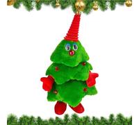 Fellflying Dancing Christmas Toy | Christmas Tree Talking Musical Doll - Decorative Stuffed Animals for Kids Toddler Boys Girls Holiday Birthday Window Bedroom Living Room Apartment