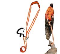 Fellflying Deer Pulling Harness,Reflective Nylon Adjustable Strap Harness - Space Saving Dragging Rope with Carabiner & Shoulder Pads for Wild Hogs