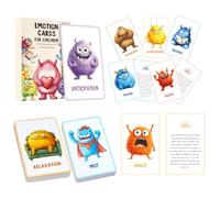Fellflying Feelings Cards for Kids - Realistic Picture Emotion Cards for Toddler,Adorable Learning Social Skills Flashcard for Traveling Home Kindergarten
