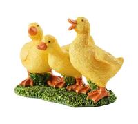 Fellflying Garden Ducks | Resin Duck Statue Figurines | Little Yellow Ornament Model Desktop Ornament Interior | Car Courtyard Accessories | 14x8x9,5 cm