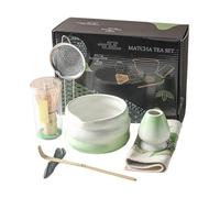 Fellflying Matcha Bowl Set,Matcha Whisk and Bowl Tea Making Set - Japanese Tea Kit with Scoop Strainer for Coffee Men Women Lovers Ceremony Family Friend Latte Milk Home Breakfast