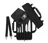 Fellflying Multi-Purpose Chef's Kni-fe Roll Bag, Tableware Storage Bag Oxford Fabric Camping Equipment Cutlery Pouch -Travel Tool Roll Pouch Storage - Can Be Cro- Body e Shoulder