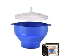 Fellflying Popcorn Popper Microwave Bowl, Foldable Popcorn Microwave Popper Microwave Popcorn Maker, Practical Popcorn Bowl with Lid Silicone Popcorn Bowl for Kitchen Restaurant