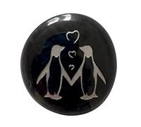 Fellflying Positivity Pebble, A Little Pocket Hug Decoration, Engraved Keepsake Pebble Ornament for Birthday Favor, Black 4X3CM