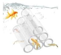 Fellflying Shrimp Habitat Acrylic | Transparent Acrylic Shrimp Nest Fish Tank Shelter,Small Fish-Shrimp Habitat, Breeding Tube Hiding Cave Hideaway Pipes