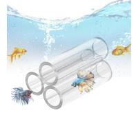 Fellflying Shrimp Shelter Tube | Transparent Acrylic Crystal Shelter House for Fish Tank - Small Fish-Shrimp Habitat, Breeding Tube Hiding Cave Hideaway Pipes