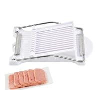 Fellflying Slicer Cuts Luncheon Meat - Stainless Steel Wire Egg Slicer | Quick Evenly Strong Handheld Slicer for Luncheon Meat, Cheese, Ham, Avocado, Hot Dogs