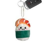 Fellflying Sushi Plushie Keychain | Cute Small Sushi Plush Salmon Pendant,Cartoon Sushi Rice Ball Doll Food Toy Photography Prop for Bag Backpack Car Key Keyring