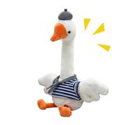 Fellflying Talking Stuffed Animals,Interactive Cute Twisting Plush Games | Moving Goose Toy - for Nursery Room Playtime Holiday Birthday Party Home Room Desk Bedroom School
