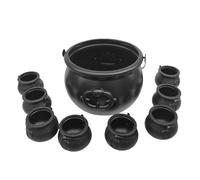 Fellflying Witches Cauldron, Halloween Candy Holder Bowl, Set of 9 (1 Large and 8 Small), Polypropylene (PP) Material, Unisex Style, Perfect for Trick-or-Treat, Parties, Decorations