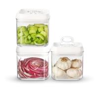 Felli Flip Tite Food Storage Container 5" LARGE Size Airtight Lid Lock Top, Stackable Kitchen Canister for Space Saving, Pantry Fridge Cupboard Organizer, Spice Seasoning Pet Treats Snack (1.1 qt)