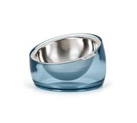 Felli Oblik Raised Dog Food Water Bowls for Small Short-Leg Dogs, Removable Stainless Steel Dish Dishwasher Safe, No Spill Tilted Metal Feeder for French Bulldog, Maine Coon Cats (1.5Cup, Shadow)