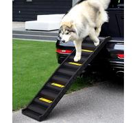 Fellie Folding Dog Ramp, 61"L Portable Lightweight Pet Ramp for Medium & Large Dogs up to 165LBS, Non-Slip Surface, Steps for Car, Trucks & SUVs