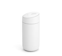 Fellow 12 oz Carter Slide Travel Mug - One-Handed Slide Lid, Vacuum Insulated Stainless Steel Tumbler with Ceramic Interior for Hot and Cold Drinks, Leak-Proof and Dishwasher Safe, Matte White