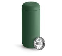 Fellow Carter Move Travel Mug - Vacuum-Insulated Stainless Steel Coffee and Tea Tumbler with Ceramic Interior and Splash Guard, Cargo Green, 16 oz Cup
