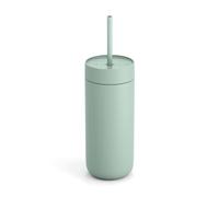 Fellow Carter Cold 16 oz Insulated Travel Mug with Straw, Ceramic Lined | Stainless Steel Coffee Tumbler, Lid Included, Iced Coffee Cup, 18+ Hrs Cold, BPA-Free, Spill Resistant, Mint Chip