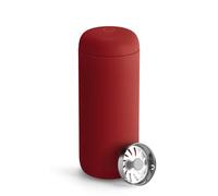 Fellow Carter Move Travel Mug 473 ml / 16 oz - Ceramic, Keeps Hot 12h | Leak-Proof Insulated Coffee Cup, Stainless Steel Thermal Mug, Splash Guard, Dishwasher Safe, Hot and Cold, Red