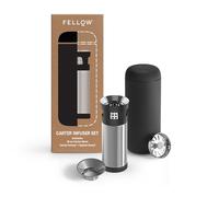 Fellow Carter tea + Cold Brew Infuser & 16 oz Tumbler Set - Steep Tea On-The-Go - Vacuum-Insulated Stainless Steel Travel Mug w/Snap-in Infuser