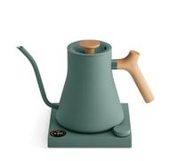 Fellow Electric Gooseneck Kettle, Temperature Control, Wake-Up Timer | Stagg EKG Pro, 0.9L, For Pour-Over Coffee and Tea, Schedule Ahead, Quick Heating, Brew Timer, Smoke Green with Maple Handle