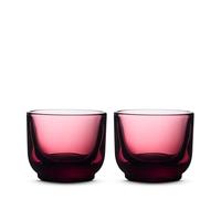 Fellow Espresso Cups Set of 2, Garnet Glass, 100ml, for Latte Art, Garnet | Pirch Coffee Glasses, Weighted Soda Lime, Curved Interior, Dishwasher & Microwave Safe, Espresso Shot Glass