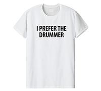 Fellow Friends - I Prefer The Drummer T-Shirt Womens Small White