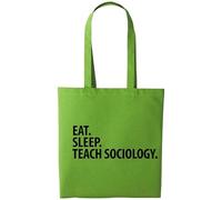 Fellow Friends - Sociology Teacher Gift, Eat Sleep Teach Sociology Tote Bag | Long Handle Bags Kiwi
