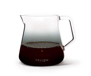 Fellow Mighty Small Glass Carafe - Manual Pour Over Coffee Beaker and Tea Steeper, Borosilicate Glass Decanter, 16.9 oz Smoke Grey Container