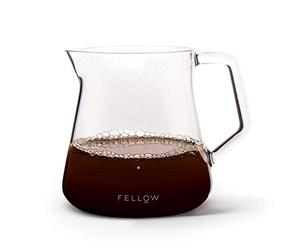 Fellow Mighty Small Glass Carafe - Manual Pour Over Coffee Beaker and Tea Steeper, Borosilicate Glass Decanter, 16.9 oz Clear Container