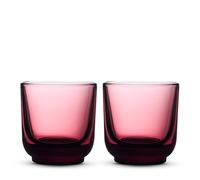 Fellow Pirch Cappuccino Cups 190 ml, Weighted Coffee Glasses, Garnet | Set of 2 Latte Glasses for Latte Art, Dishwasher Safe, Curved Interior, Thin Lip, Espresso and Tea Glass Cups, Tinted