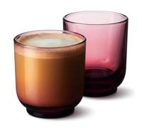 Fellow Pirch Cappuccino Glasses 6.5 oz Artisanal Cups, Set of 2, Dishwasher Safe Coffee Glasses for Milk & Espresso Drinks - Garnet