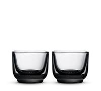 Fellow Pirch Espresso Glasses 3.5 oz Artisanal Cups, Set of 2, Dishwasher Safe Coffee Glasses for Espresso Shots & Latte Art - Smoke