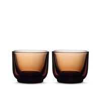 Fellow Pirch Espresso Glasses 3.5 oz Artisanal Cups, Set of 2, Dishwasher Safe Coffee Glasses for Espresso Shots & Latte Art - Amber