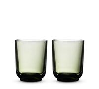 Fellow Pirch Latte Glasses 11 oz Artisanal Cups, Set of 2, Dishwasher Safe Coffee Glasses for Espresso Drinks & Latte Art - Woodland