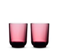 Fellow Pirch Latte Glasses 325ml, Set of 2 Coffee Glasses, Garnet