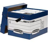 Bankers Box System Heavy Duty Box with Ergonomic Handle - Blue (Pack of 10)